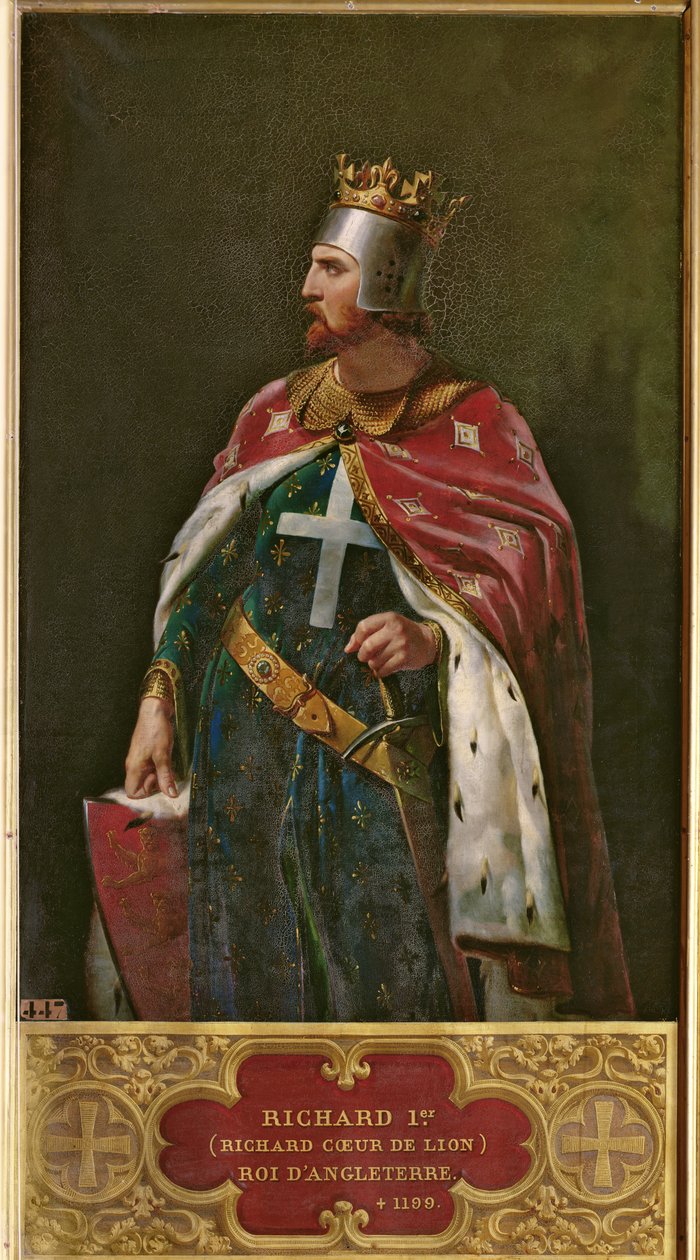I. Oroszlánszívű Richárd (1157-1199) angol király, 1841 alkotó: Merry Joseph Blondel