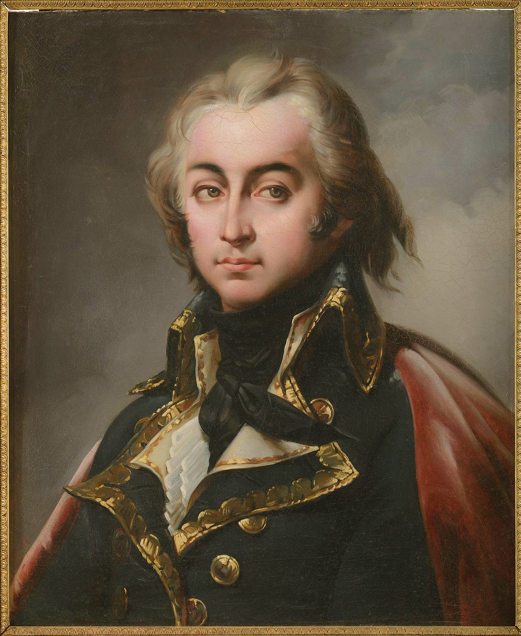 Jean-Baptiste (Jean Baptiste) Cyrus de Timbrune de Thiembronne, Valence grófja (1752-1822), készítette: Blondel, Merry-Joseph (1781-1853). Olajfestmény. Mérete: 65x54 cm. Magángyűjtemény alkotó: Merry Joseph Blondel