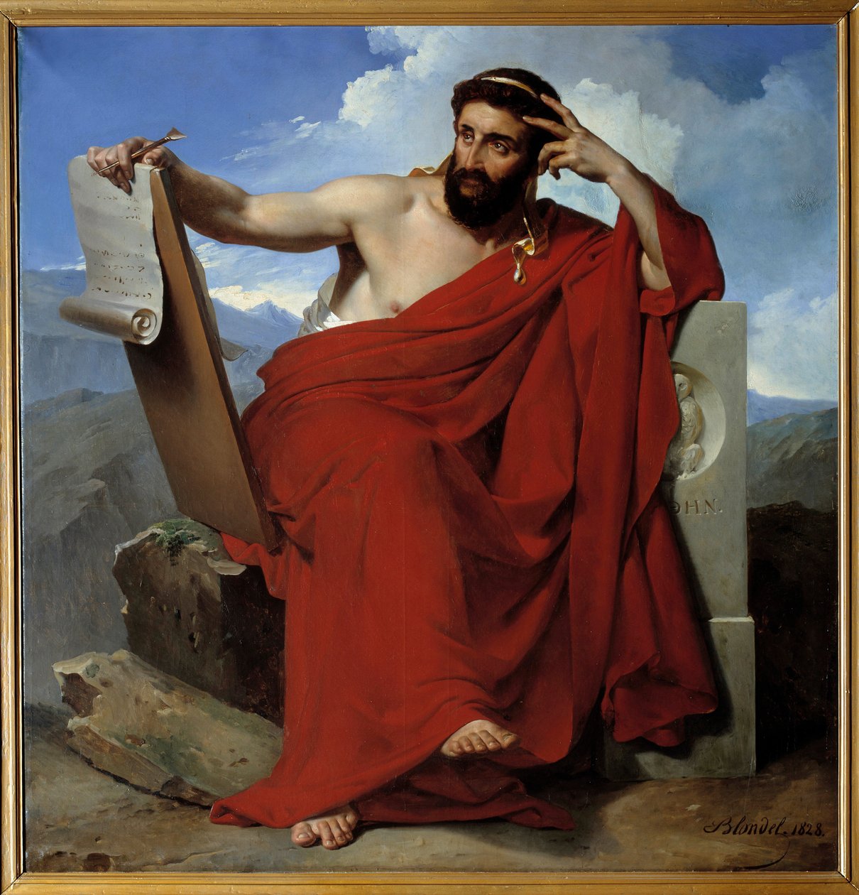 Solon törvényhozó és Athén költő portréja (kb. i. e. 640-kb. 588) Merry Joseph Blondel (1781-1853) festménye 1828 Amiens, Musee de Picardie - Az athéni Solon költő és törvényhozó portréja (kb. 640-cc. Kr.e. 588). Merry Joseph Blondel festménye alkotó: Merry Joseph Blondel