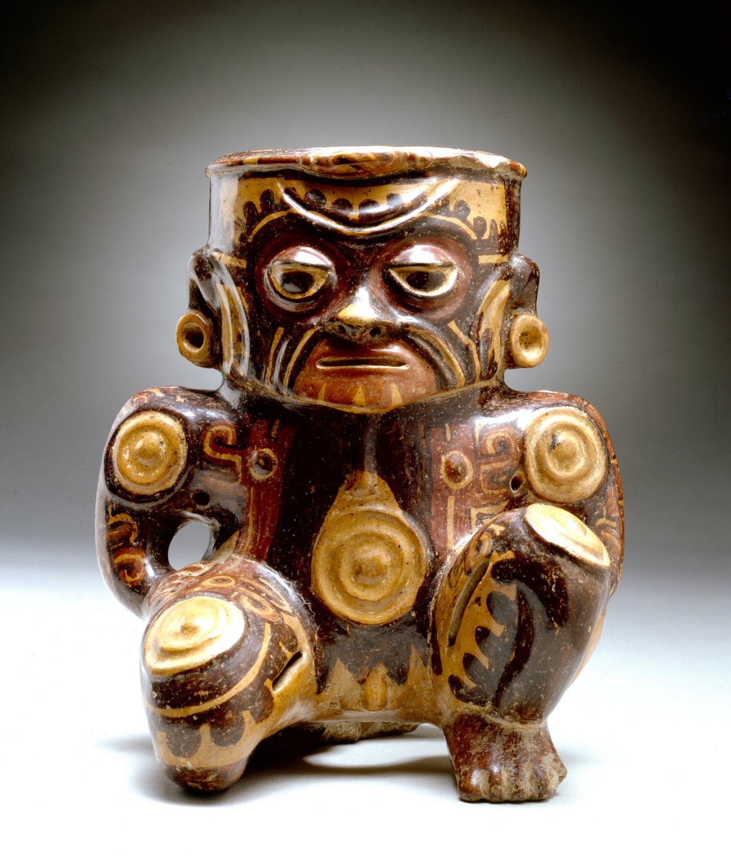 Antropomorf edény, Guanacaste-Nicoya zóna, 500-800 (kerámia) alkotó: Mesoamerican
