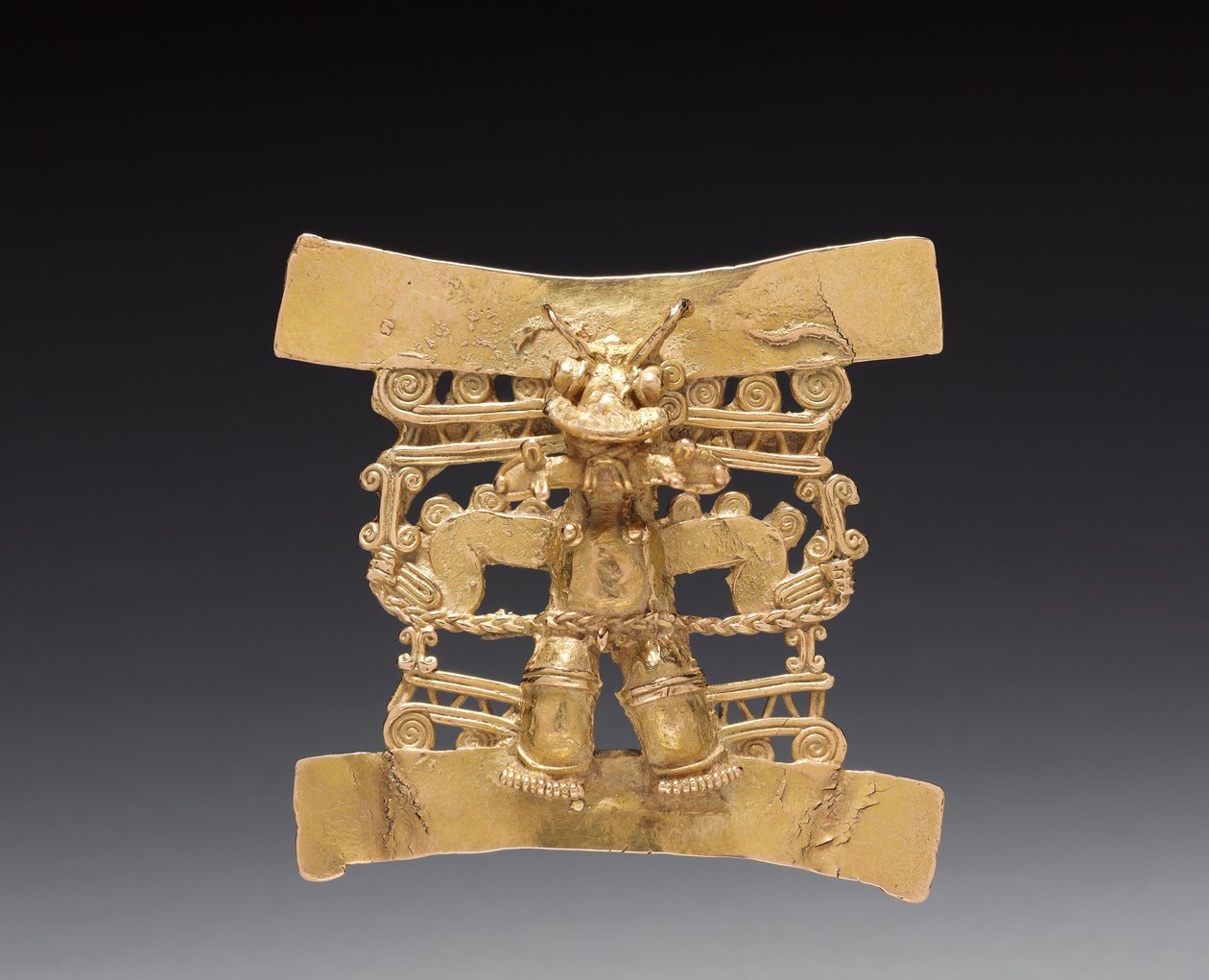 Állatfejű figura medál, c. 1000-1550 (öntött arany) alkotó: Mesoamerican Mesoamerican