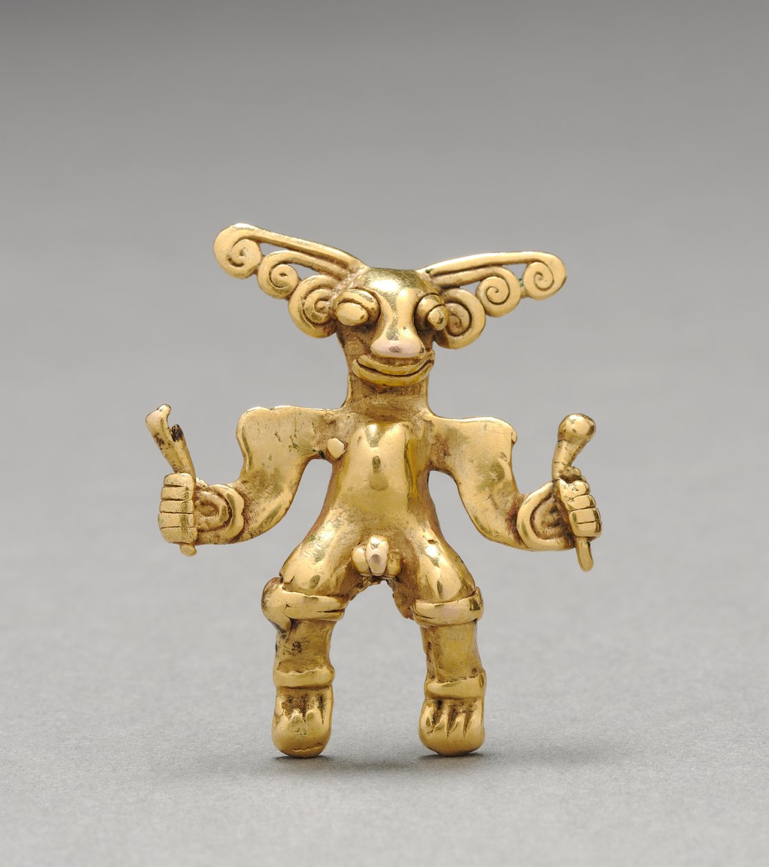Figura medál, c. 1000-1550 (öntött arany) alkotó: Mesoamerican Mesoamerican