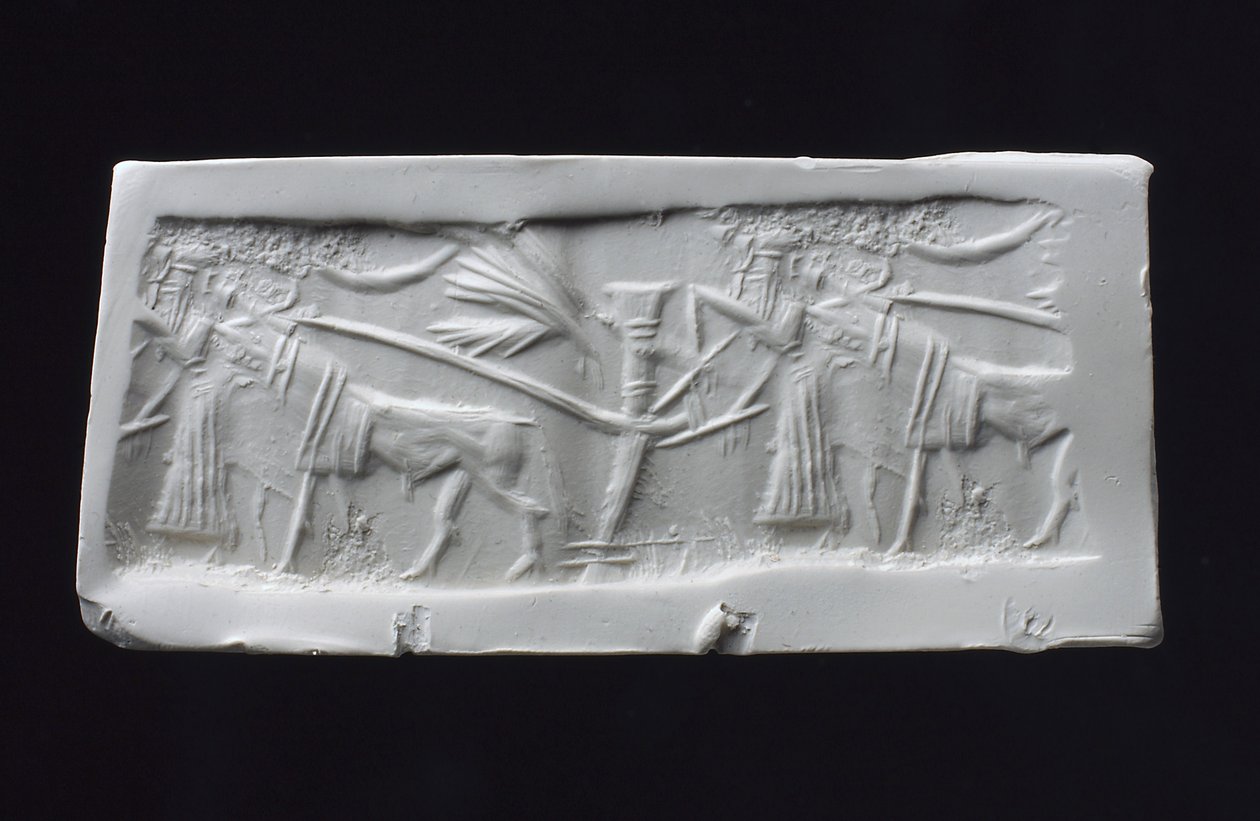 Hengertömítés lenyomat, akkád (héj) alkotó: Mesopotamian