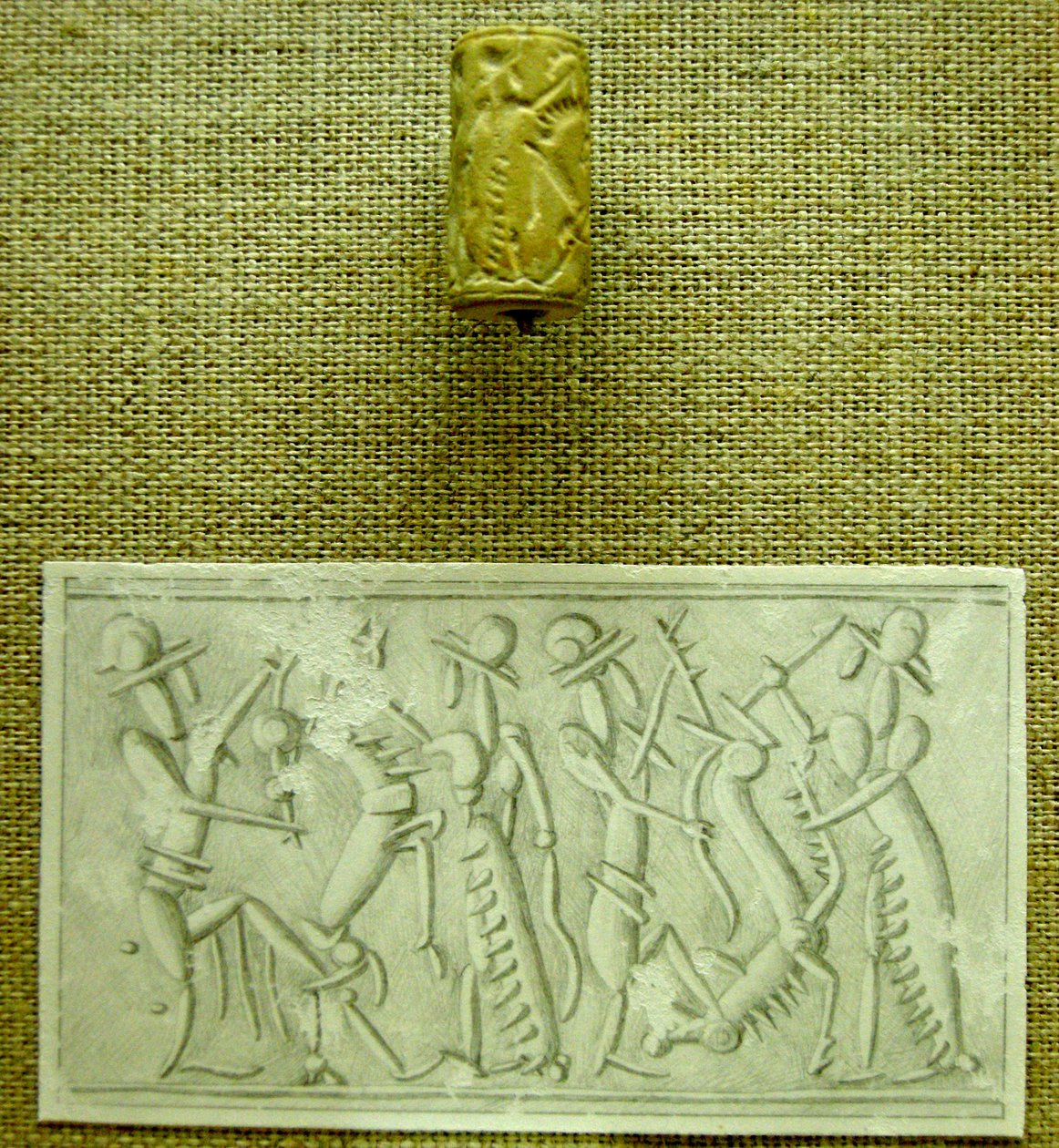 Hengeres tömítés lenyomattal (fajansz) alkotó: Mesopotamian