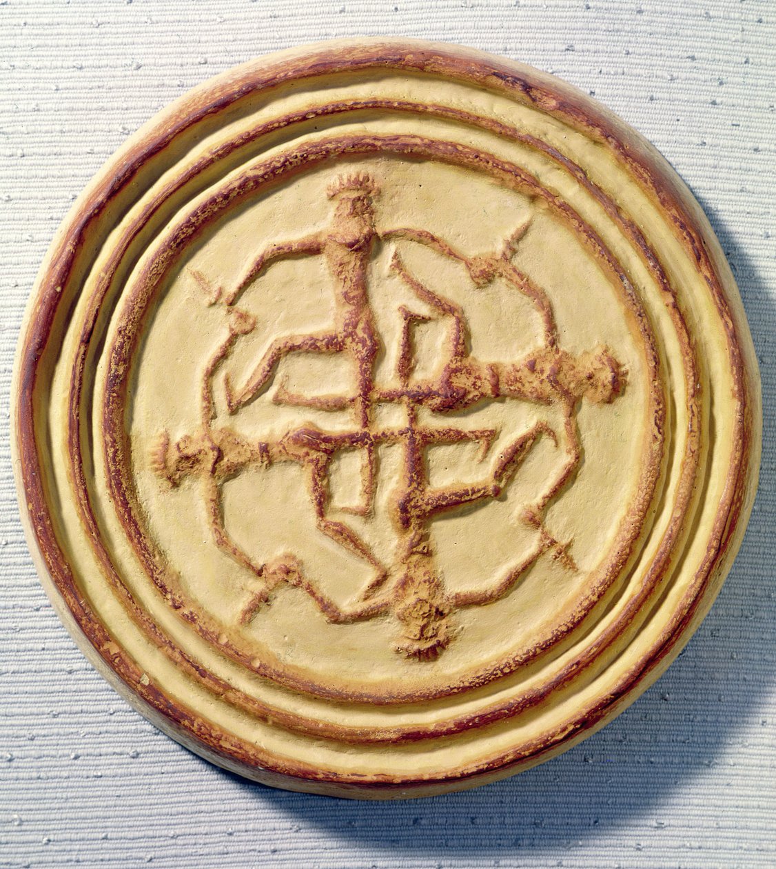 Négy harcost ábrázoló forma, Mariból, Közép-Eufráteszből (sült agyag) alkotó: Mesopotamian