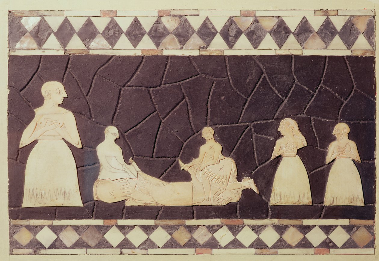 Áldozati jelenet (mozaik) alkotó: Mesopotamian