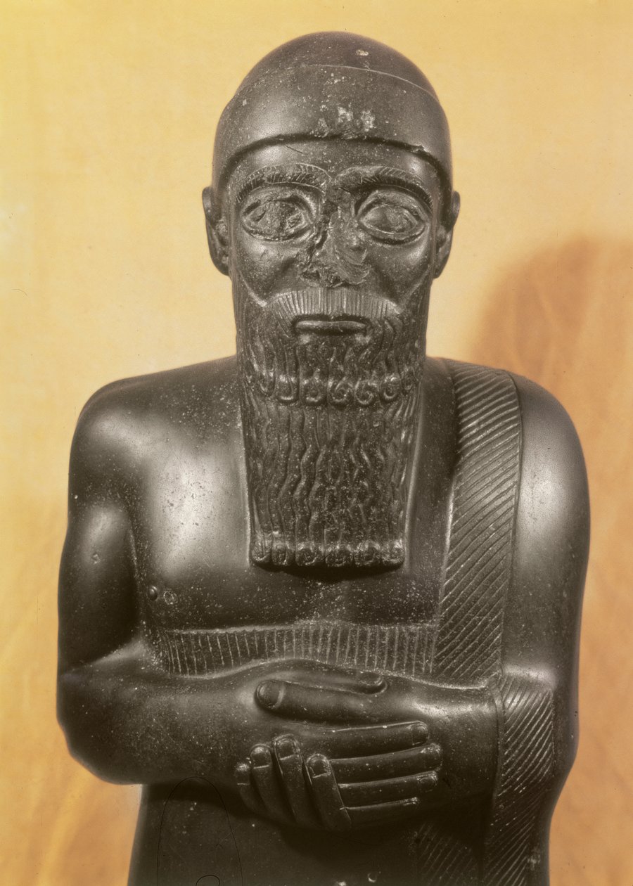 Ishtup-Ilum király szobra, Mariból, Közép-Eufrátesz (diorit) alkotó: Mesopotamian
