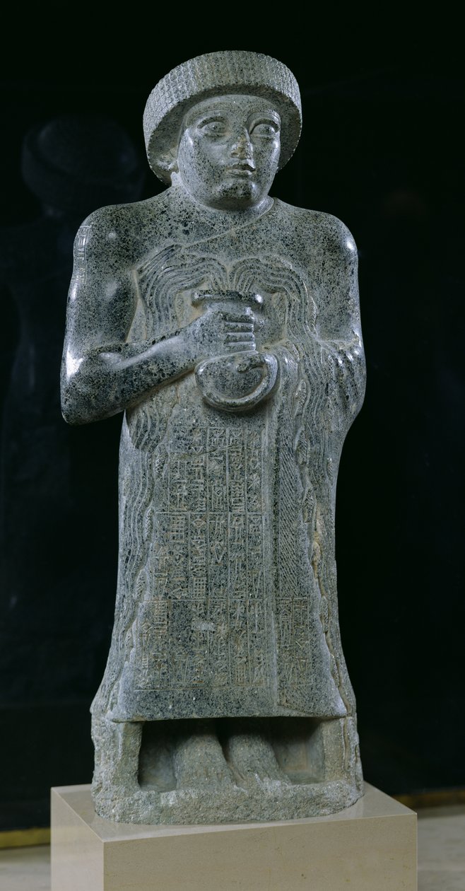 Gudea herceg szobra, ie 2150 körül (diorit) alkotó: Mesopotamian
