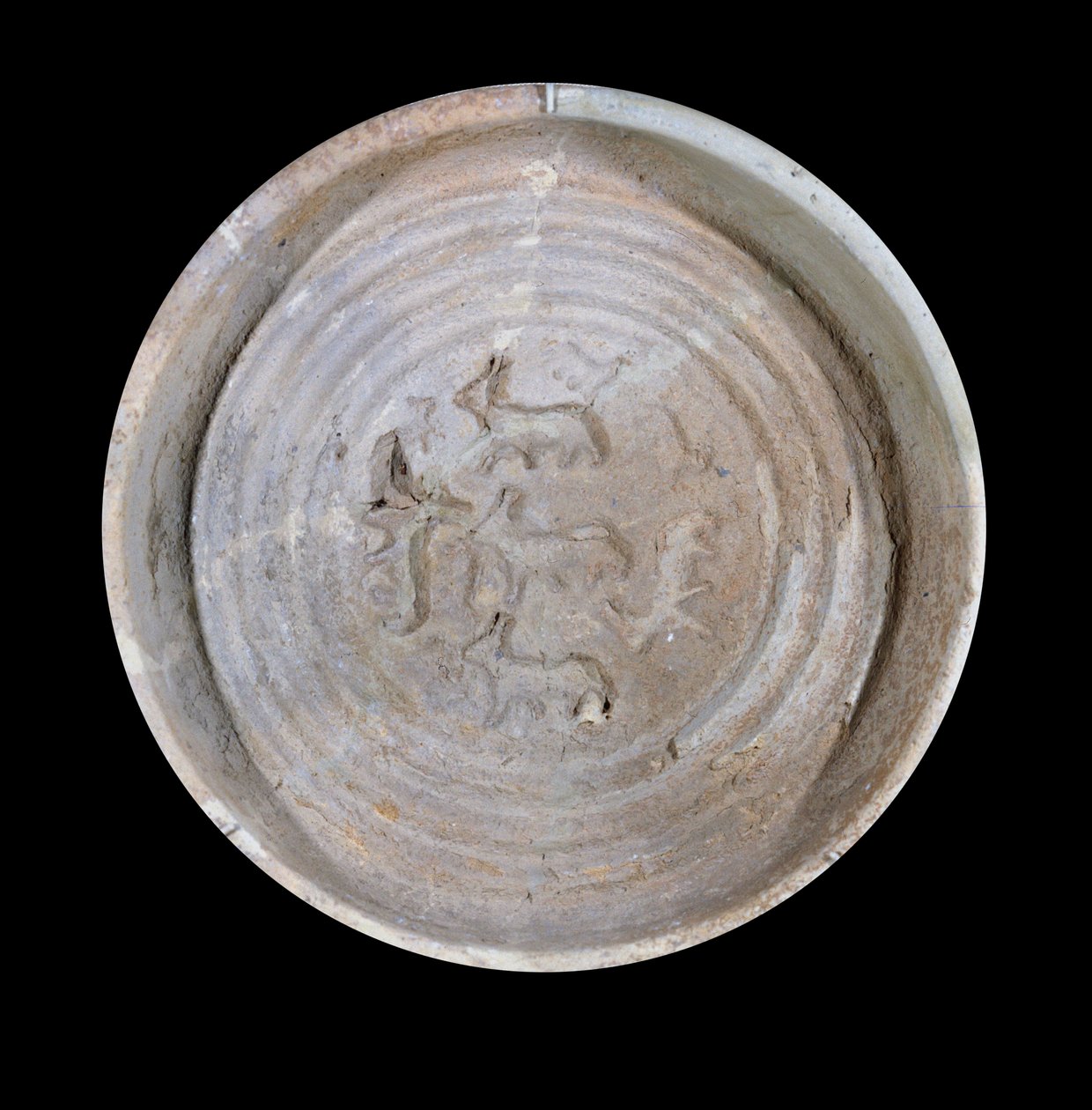 Mezopotámia: terrakotta csésze kősziklával. Kr.e. 1800 körül. A Marinál Zimri Lim király palotájának királyi ételeiből. Párizs, Louvre Múzeum alkotó: Mesopotamian
