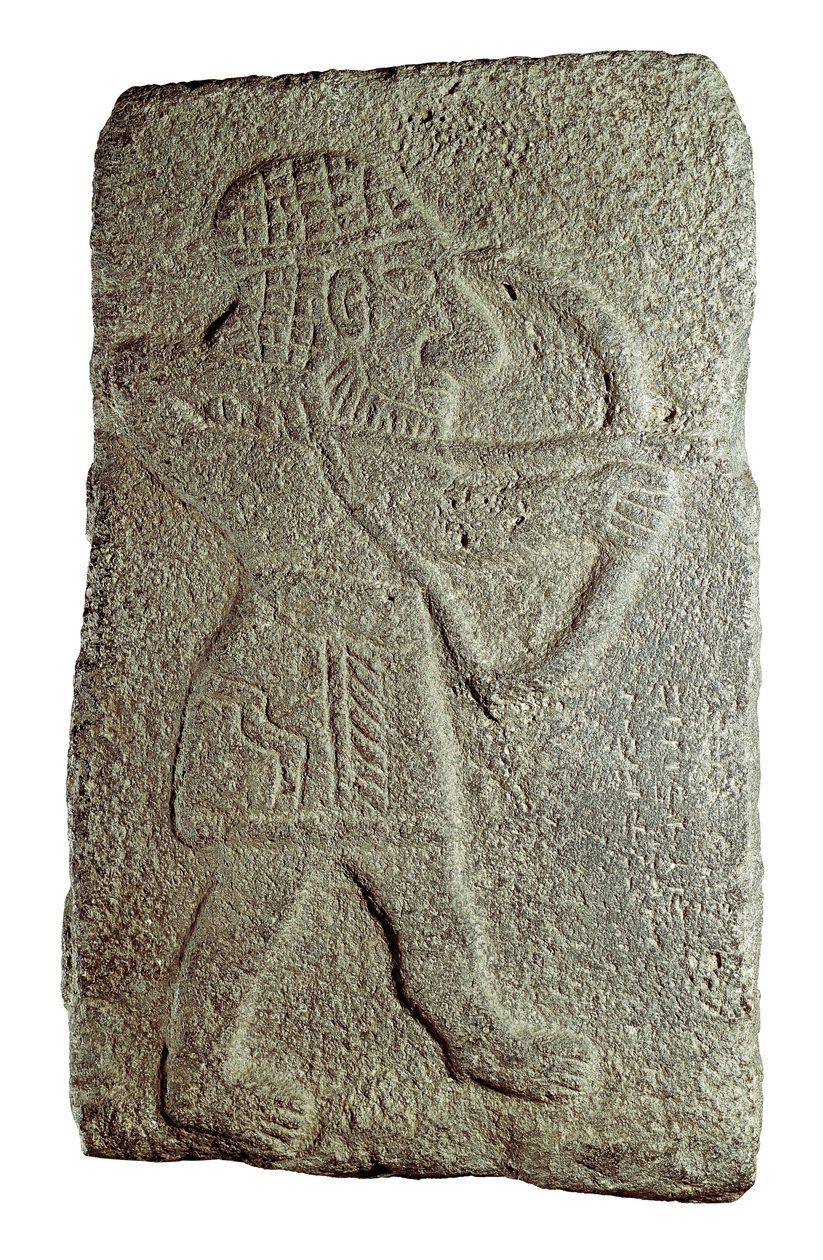 Hettita íjász, Kapara palotájából, Guzana királyából, Tell Halafból (Szíria), Kr.e. 9. század (alacsony dombormű a kövön) alkotó: Mesopotamian Mesopotamian