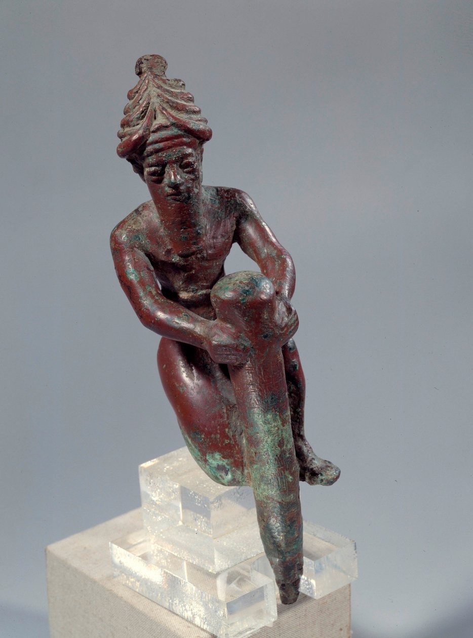 Mezopotámia: réz alapozású figura, amely a szöget nyomó istent ábrázolja. Kr.e. 2150 körül. Tellótól. Párizs, Louvre Múzeum alkotó: Mesopotamian Mesopotamian