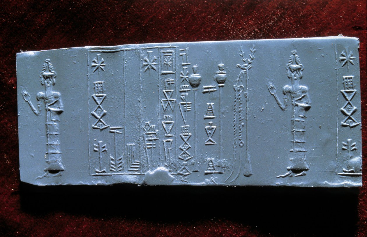 Keleti művészet: Ur-Lugal orvos pecsétje (Ur Lugal, Kr. e. 3. évezred), Ázsia ókora. Louvre múzeum alkotó: Mesopotamian Mesopotamian