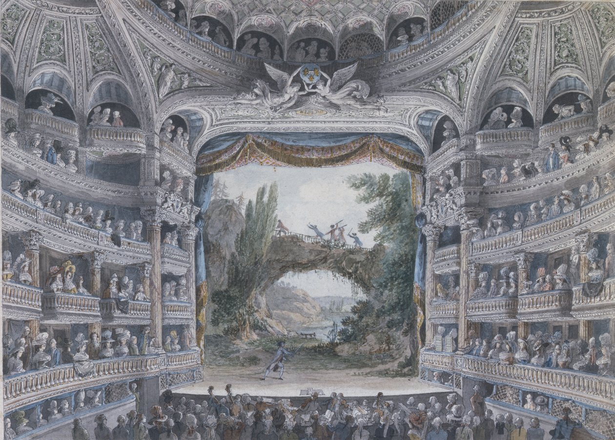 The Comedie Francaise, 1791 körül alkotó: Meunier