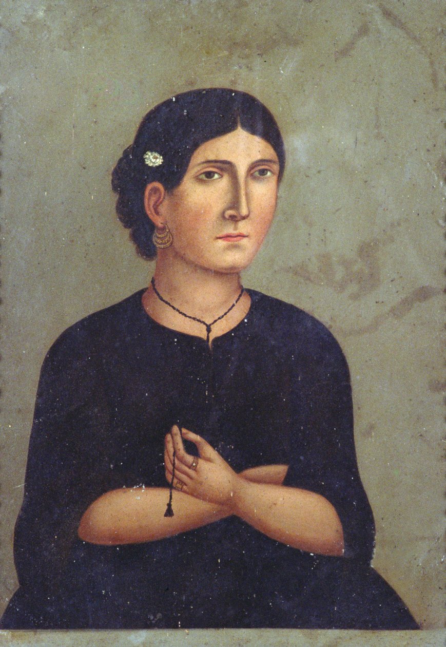 Portré, 19. század közepe (olaj, ón) alkotó: Mexican School