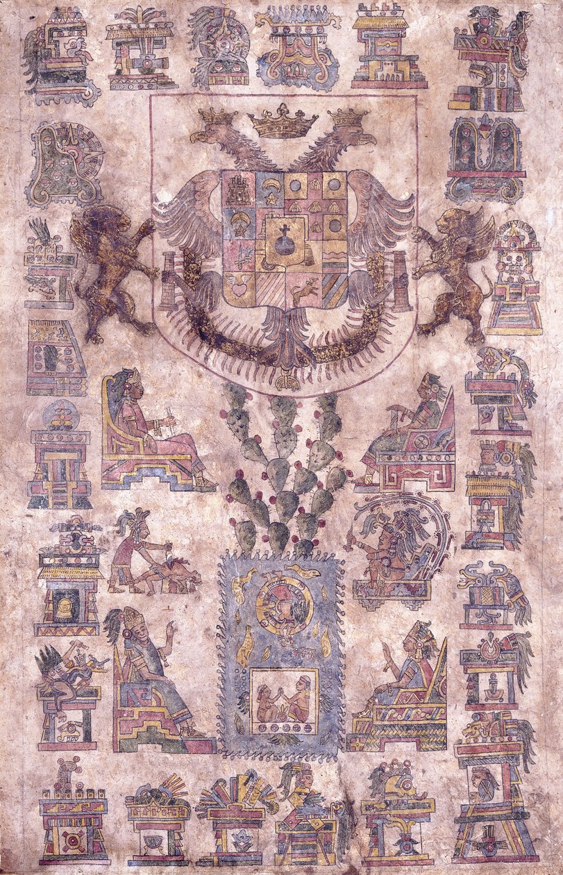 Egy világító dokumentum Mexikóból, Sotomayor alkirály címerével, 1645 körül alkotó: Mexican School