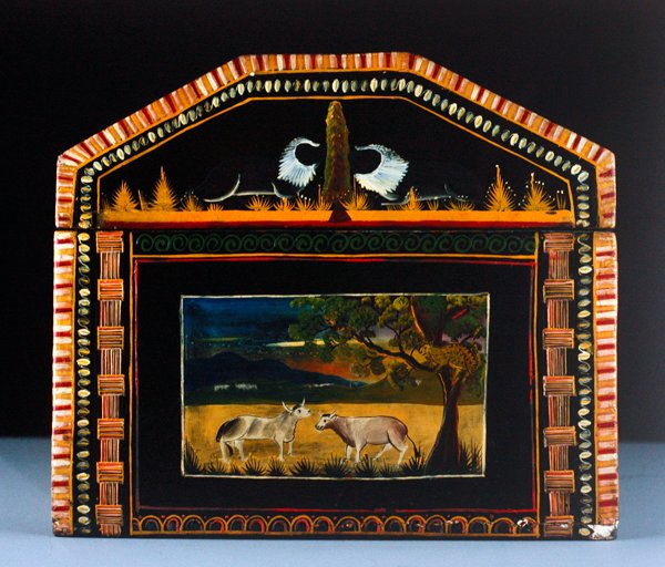 Láda (lakkozott és festett fa) (394890 részlet) alkotó: Mexican School
