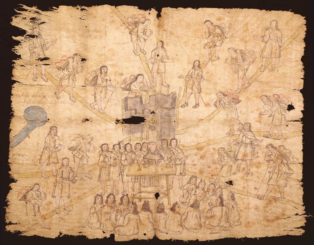 Codex San Pedro Atlapolco (tinta és WC papíron) alkotó: Mexican School