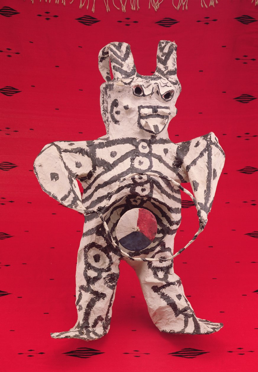 A halottak napja figura, Oaxacából (papírmasé) alkotó: Mexican School