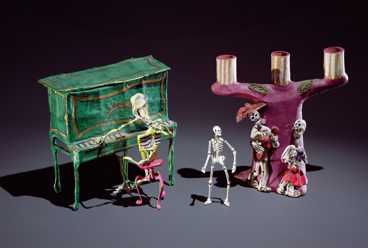 A halottak napja zenészként figurázik (papírmasé) (a részletekért lásd: 229288) alkotó: Mexican School
