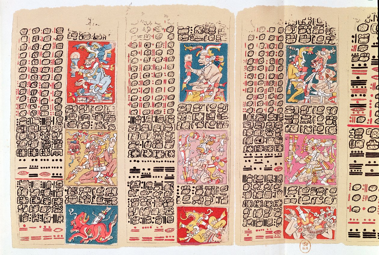 A Drezdai Kódex egyik oldalának faxmásolata (lásd még: 82558) alkotó: Mexican School