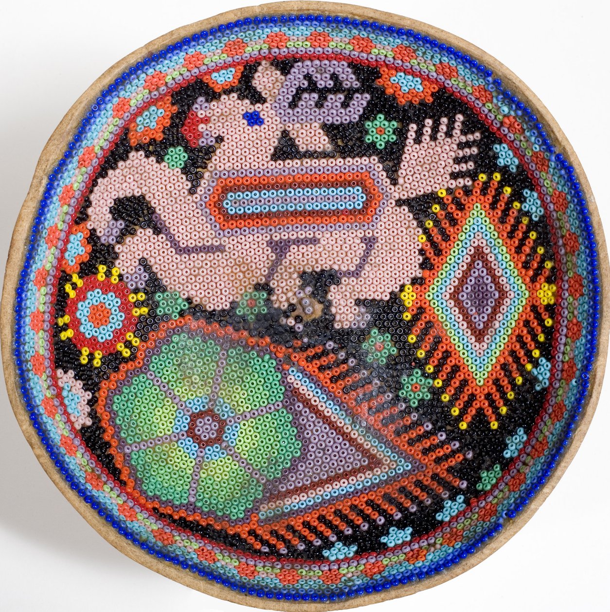 Huichol tál, Sierra Madre, Mexikó (textil) alkotó: Mexican School