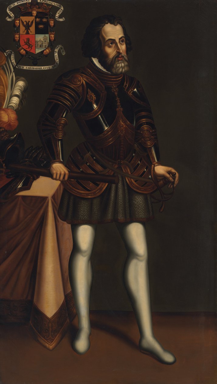 Hernan Cortes portréja alkotó: Mexican School