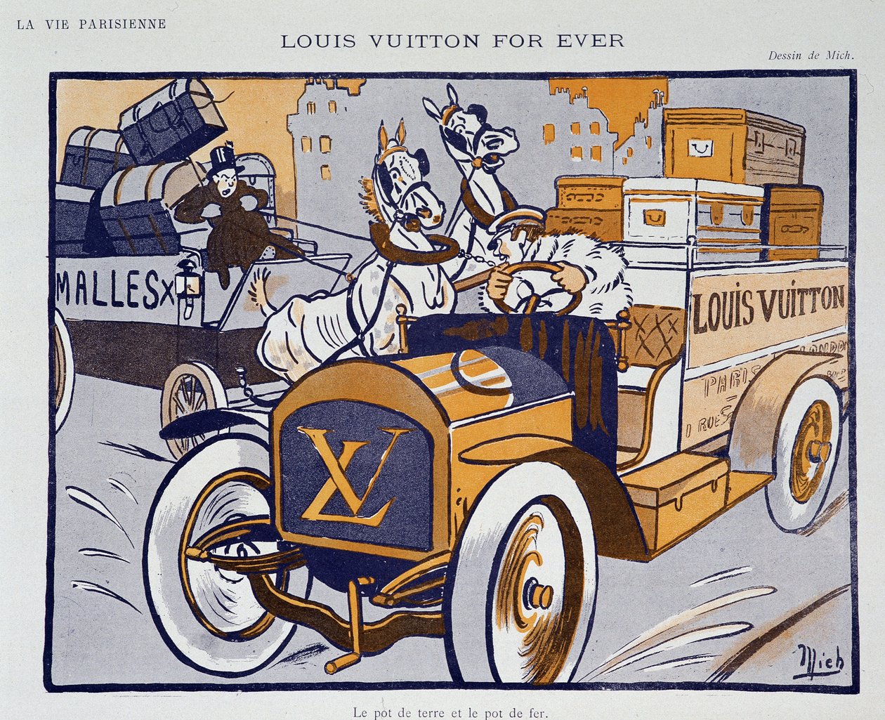 Louis Vuitton reklámja, Mich (Michel Liebeaux alkotó: Mich