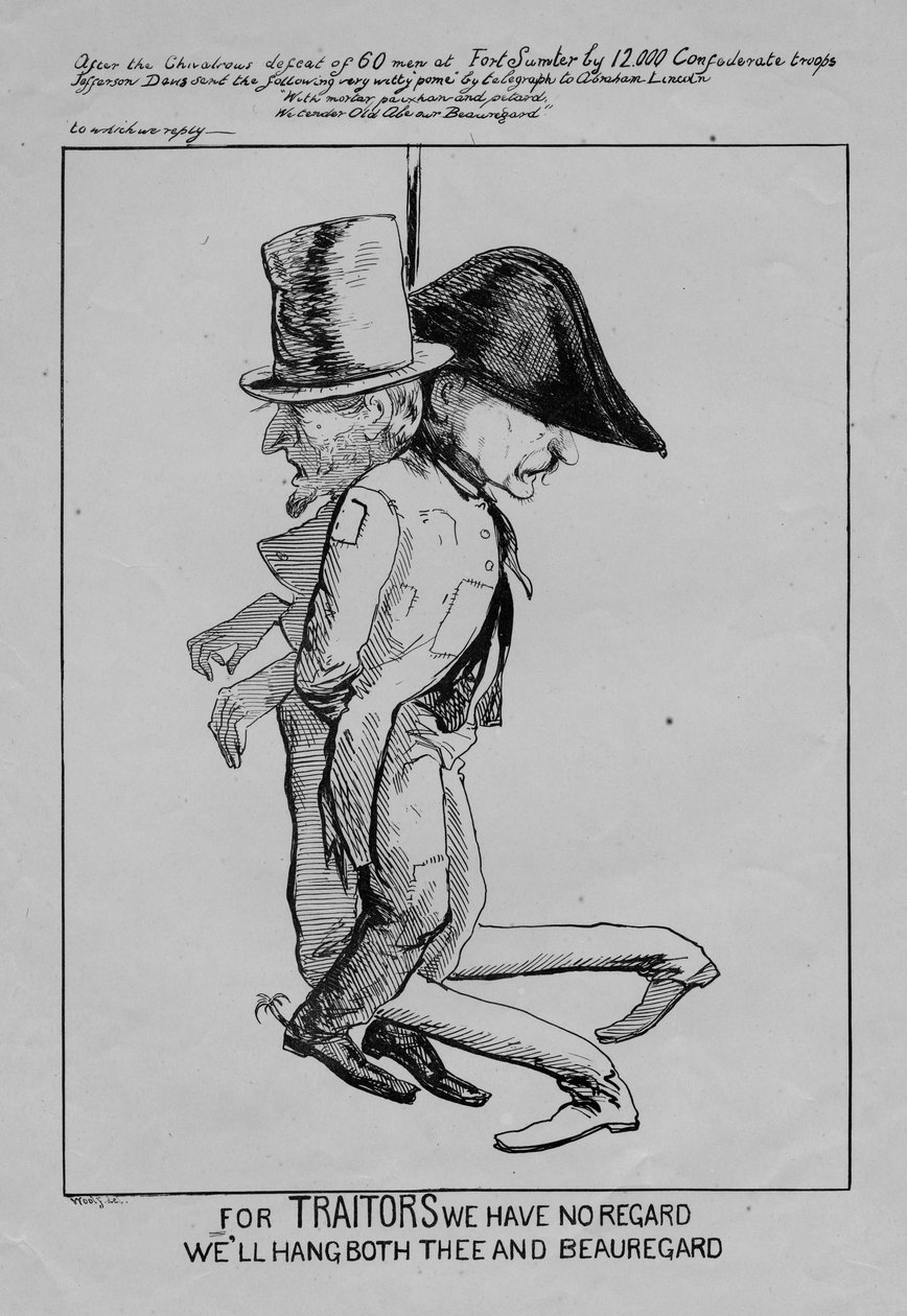 Az árulókra nincs tekintettel: felakasztunk téged és Beauregardot is, c. 1861 alkotó: Michael Angelo Woolf