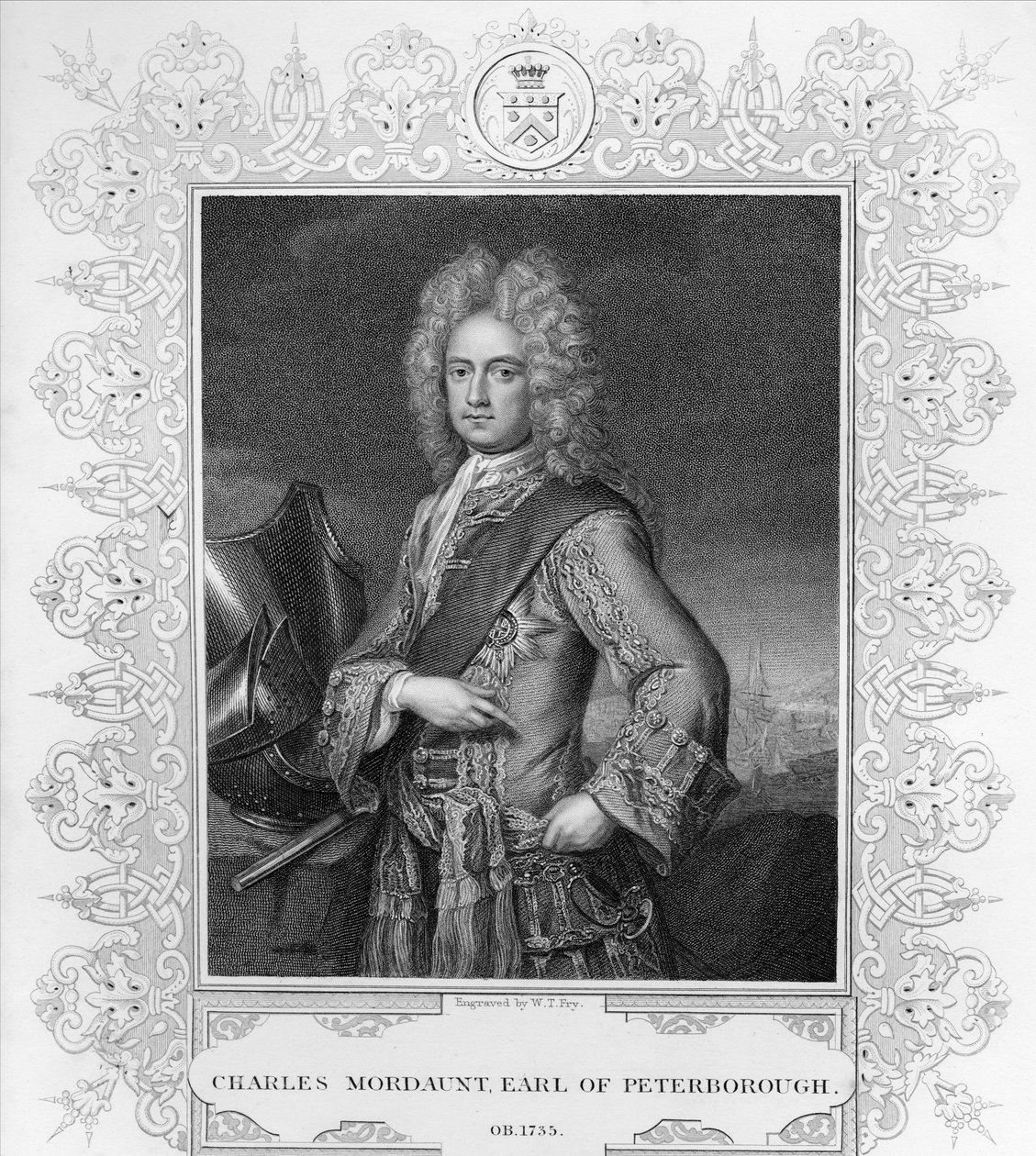 Charles Mordaunt, Peterborough grófja, W.T. Fry metszete alkotó: Michael Dahl