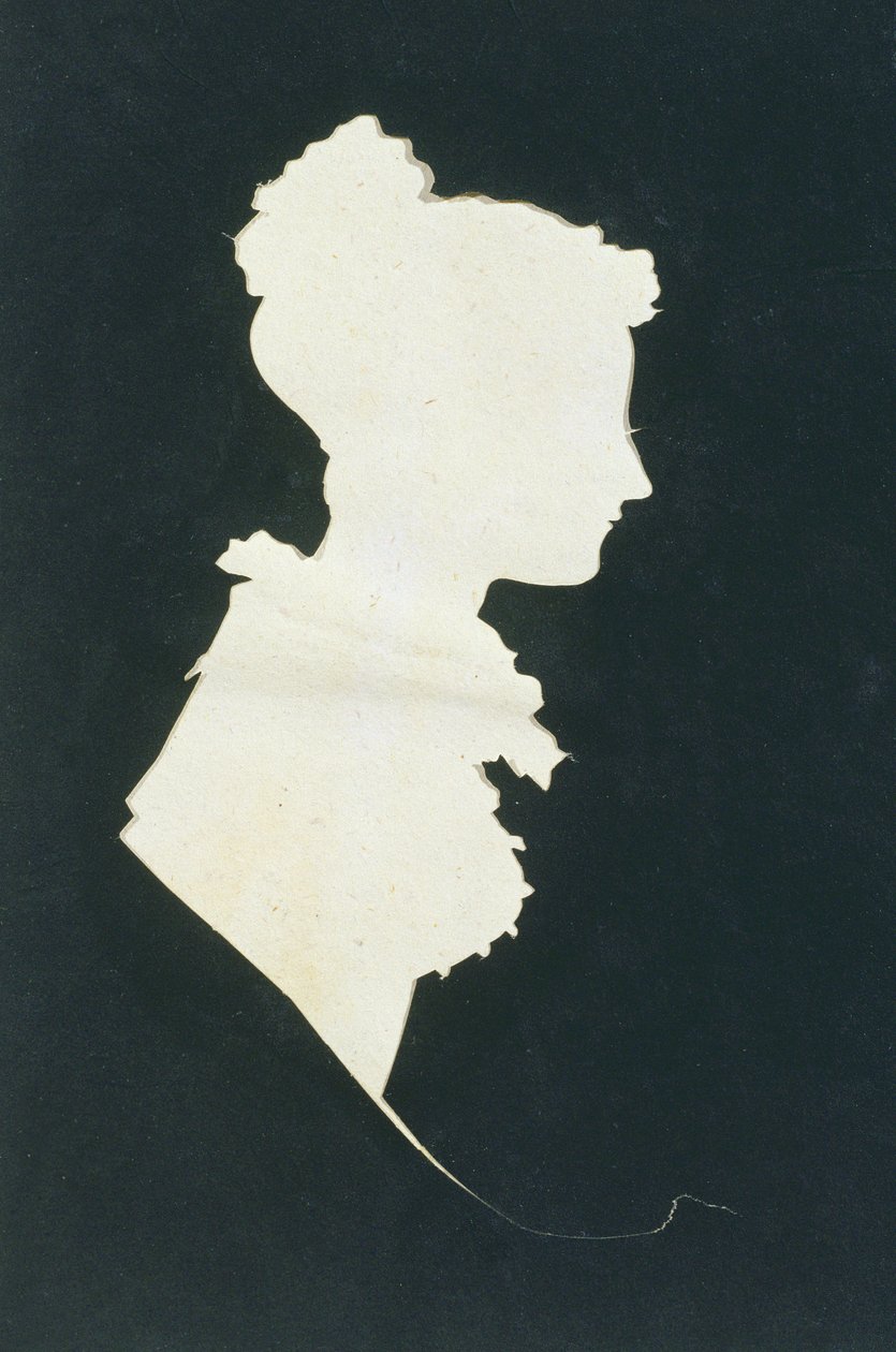 Sarah Faraday (1800-79) sziluettje Michael Faraday albumából, 1821 (tinta papíron) alkotó: Michael Faraday