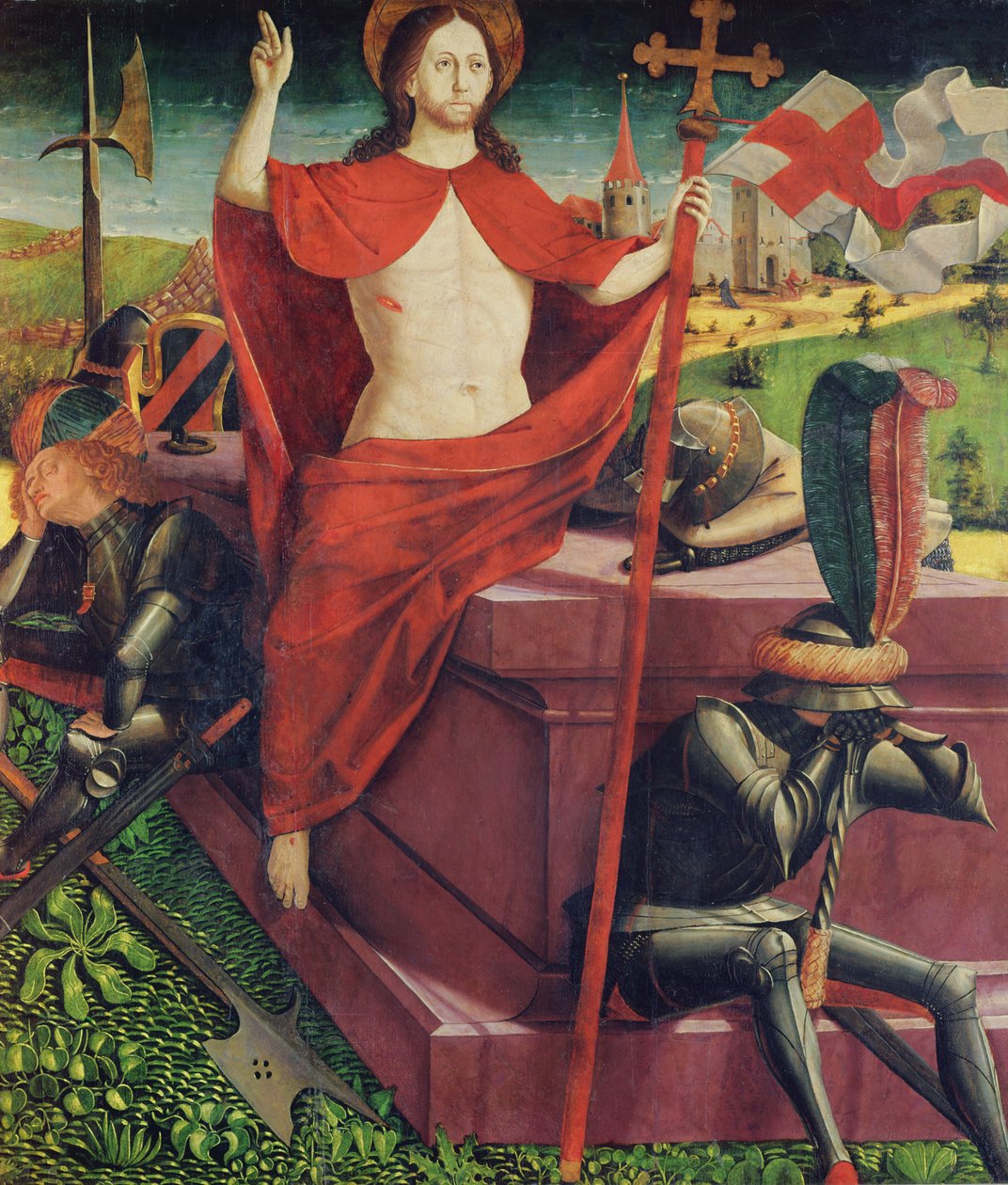 A feltámadás, a Szent István-oltárból, 1470 körül alkotó: Michael Pacher