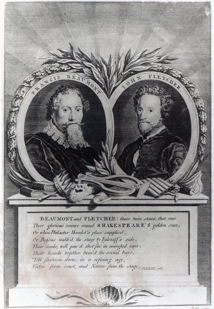 Francis Beaumont és John Fletcher, T. Ryder metszete alkotó: Michael Rooker