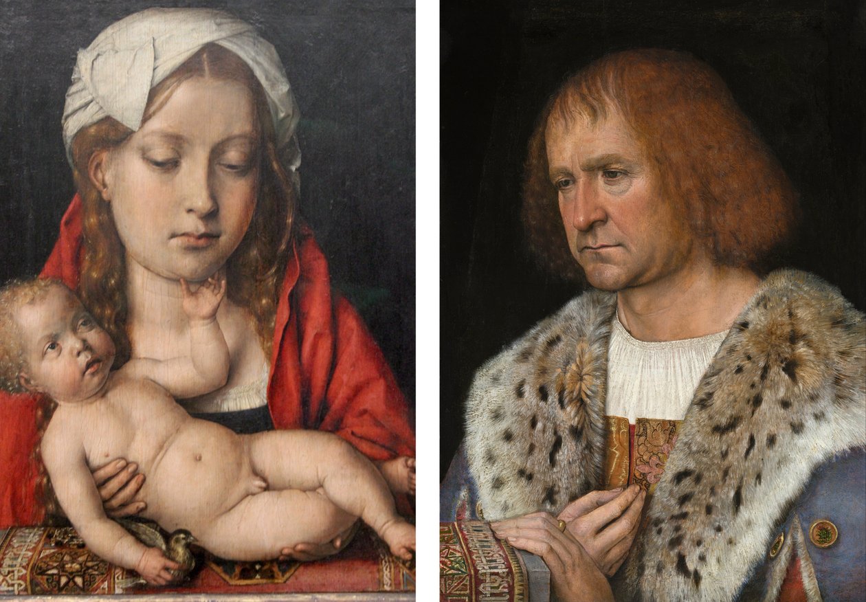 Kétoldalas Madonna és gyermeke, Diego de Guevara alkotó: Michael Sittow