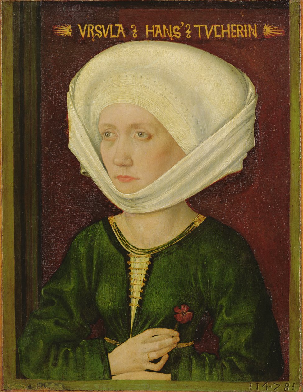 Ursula Tucher portréja, 1478 (olaj, hársfa) alkotó: Michael Wolgemut or Wolgemuth