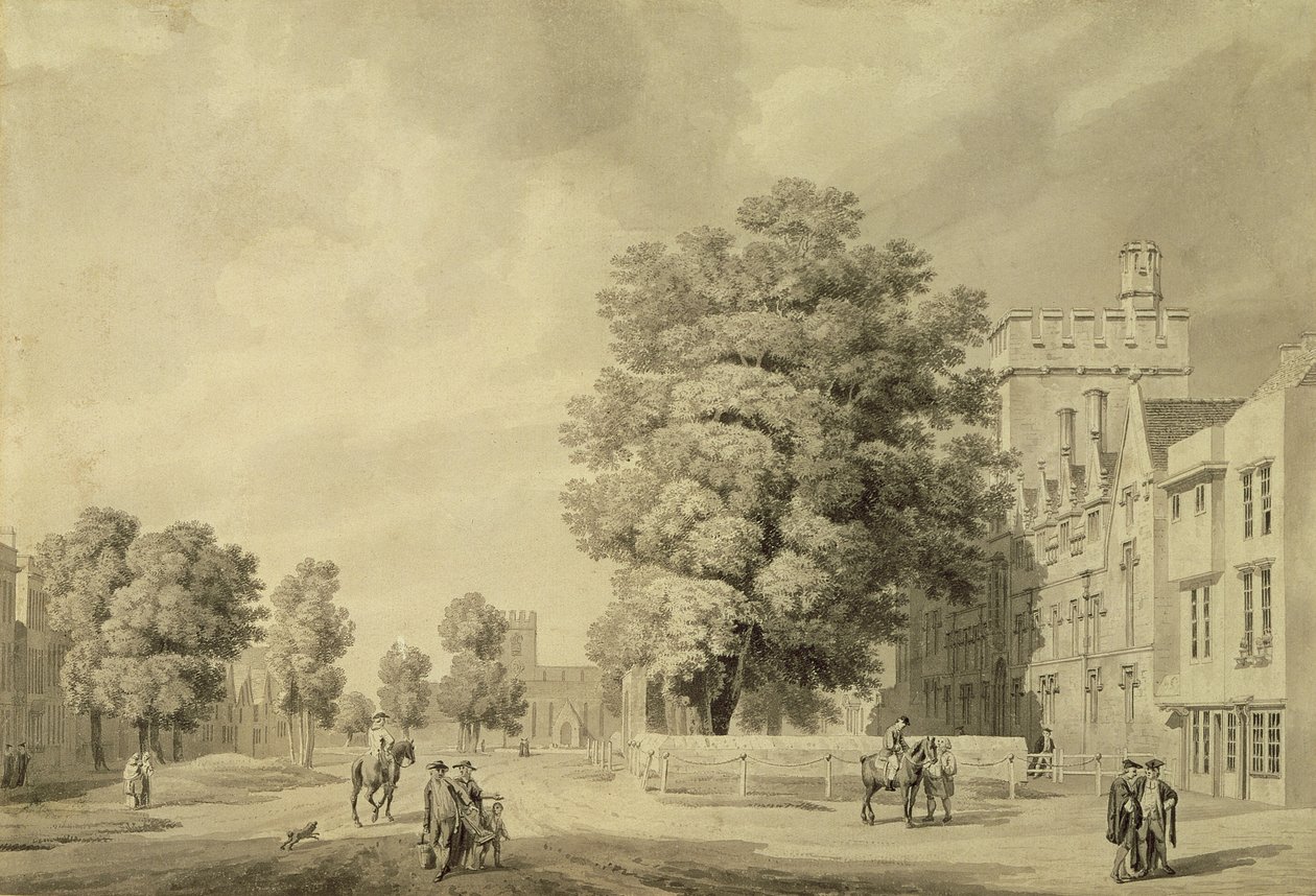St Johns College, Oxford (toll és tinta és mosás) alkotó: Michael Rooker