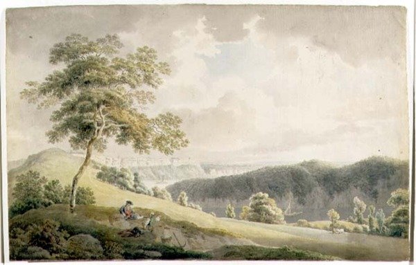 Wye Valley (akvarell papíron) alkotó: Michael Rooker