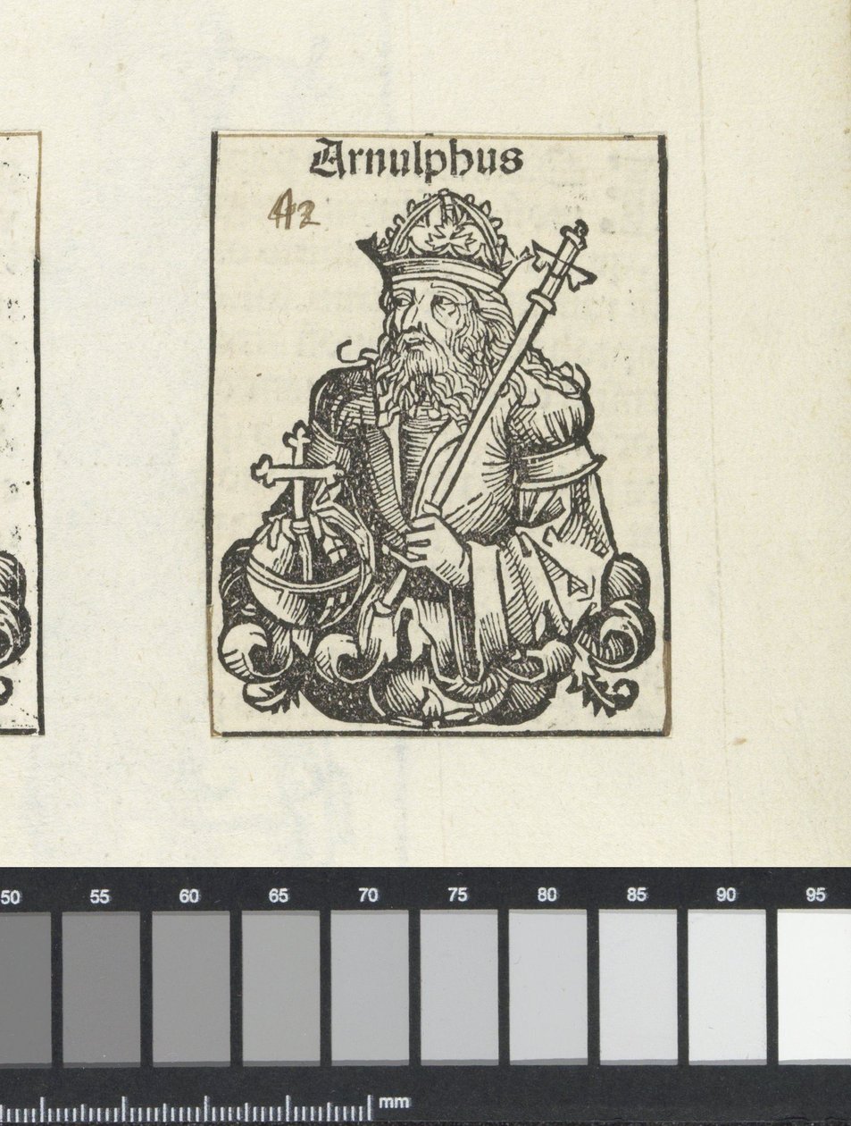 Karintiai Arnulf, Hartmann Skull „Liber Chronicarum” című művéből, Nürnberg alkotó: Michael (workshop of) Wolgemut or Wolgemuth