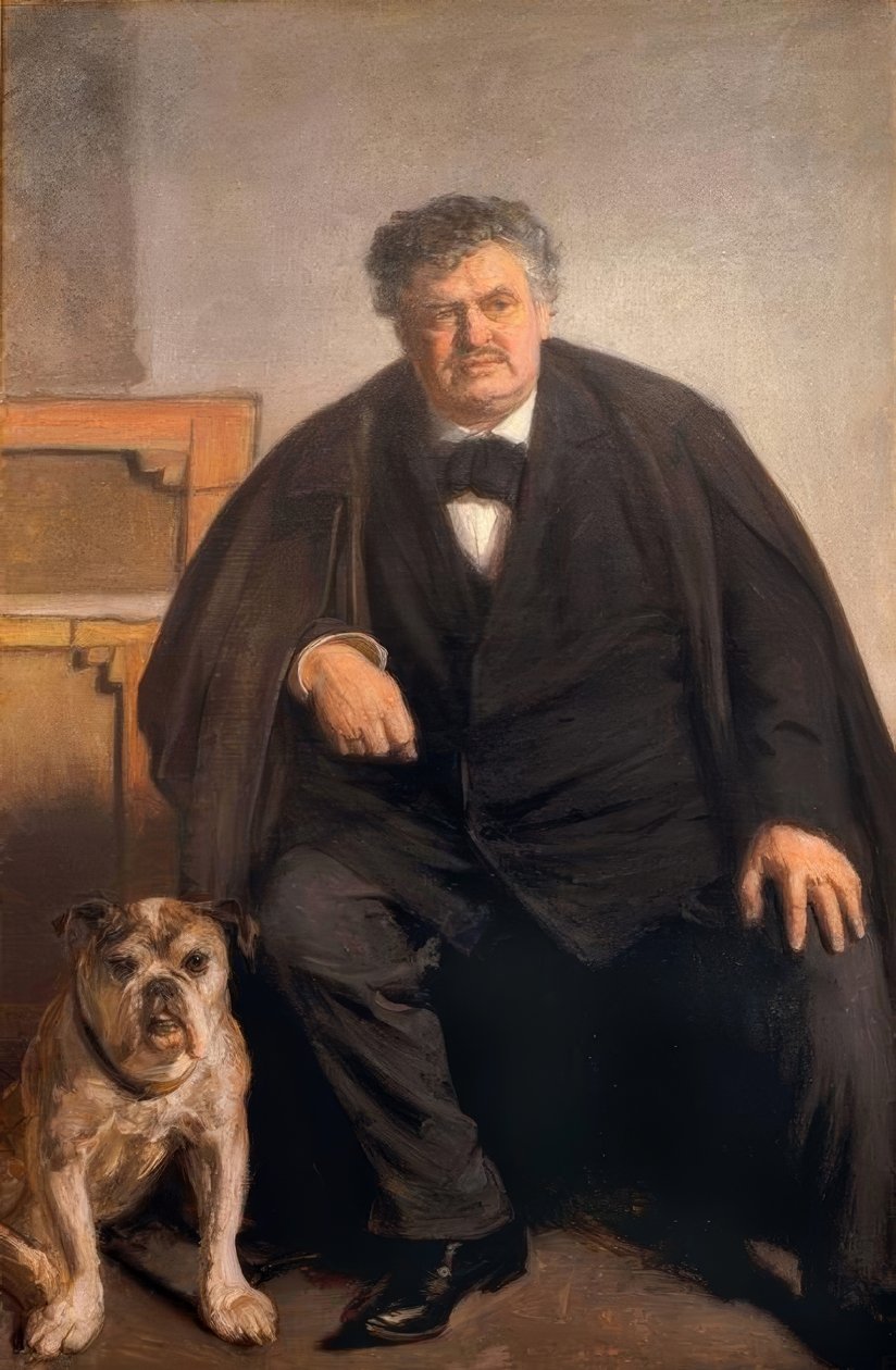Carl Locher festő tigrissel alkotó: Michael Peter Ancher