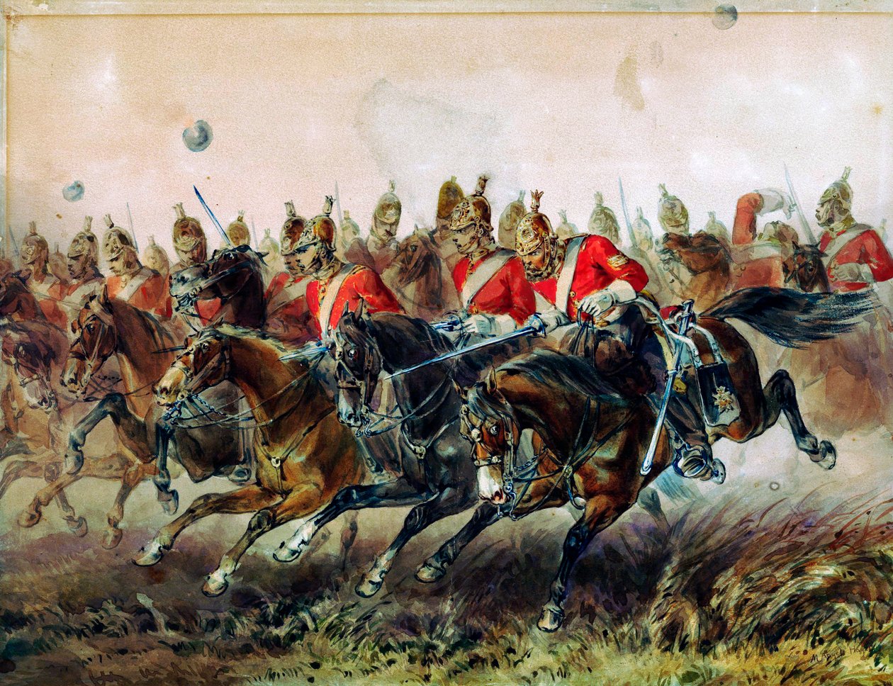 A könnyűdandár rohama a balaclavai csata során, 1854 alkotó: Michael Angelo Hayes