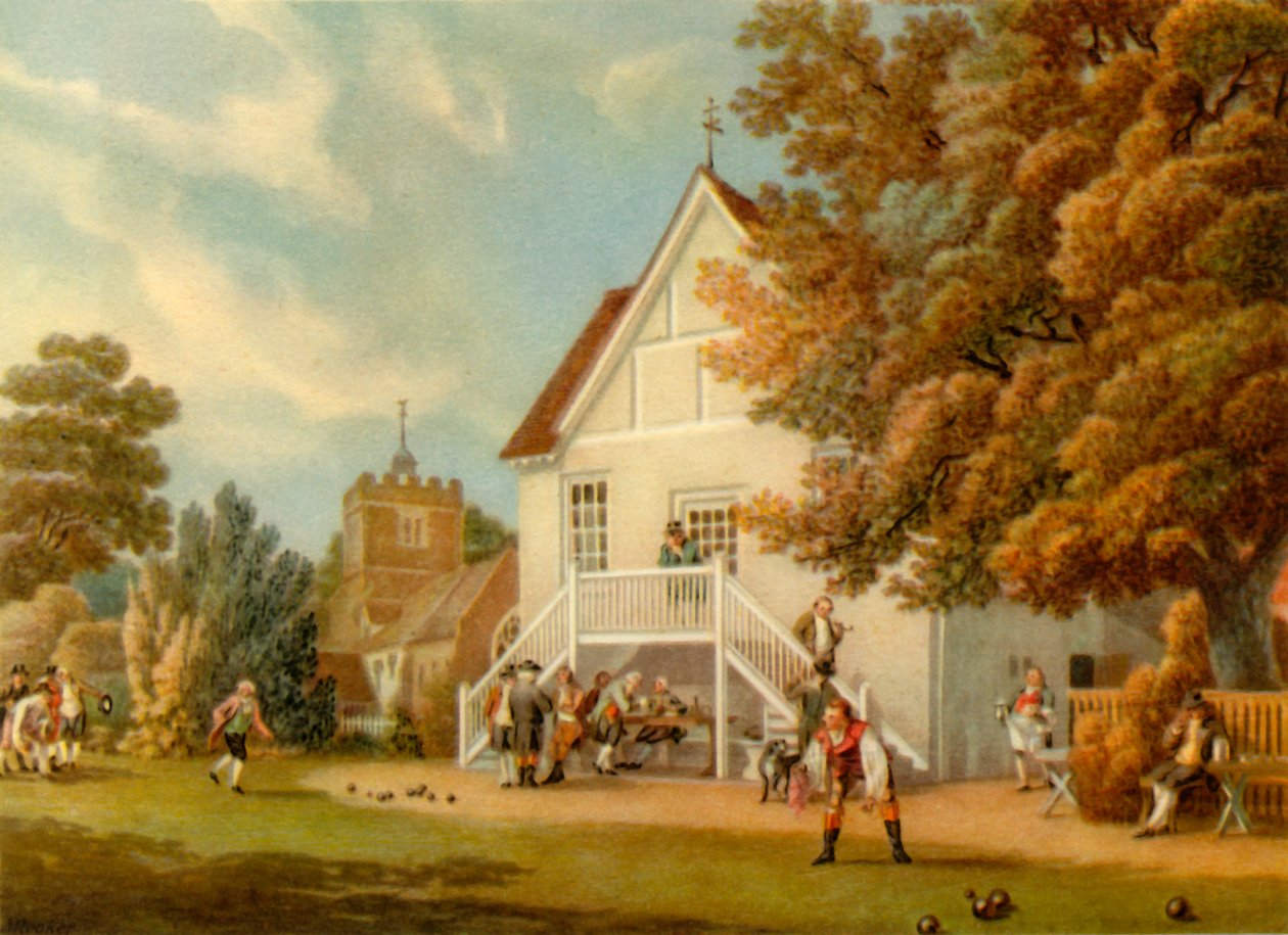 „The Bowling Green”, 18. század vége, 1941. alkotó: Michael Angelo Rooker