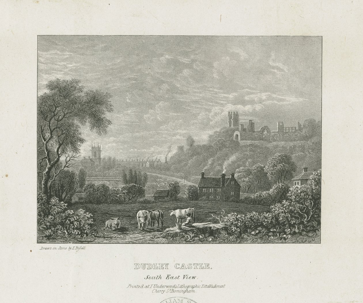 Dudley kastély: rézmetszet, nd [1653-1686] (nyomat) alkotó: Michael Burghers