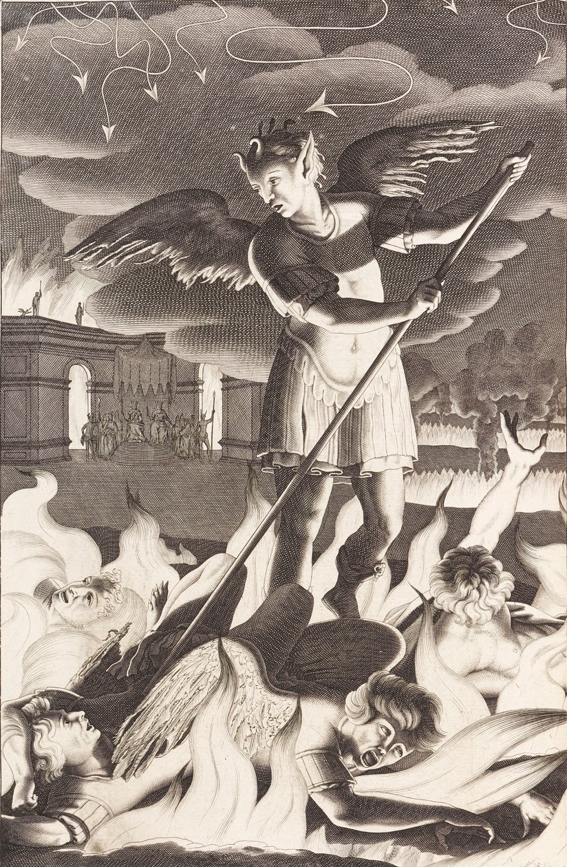 Illusztráció John Milton Elveszett paradicsom című művéhez, 1688. alkotó: Michael Burghers