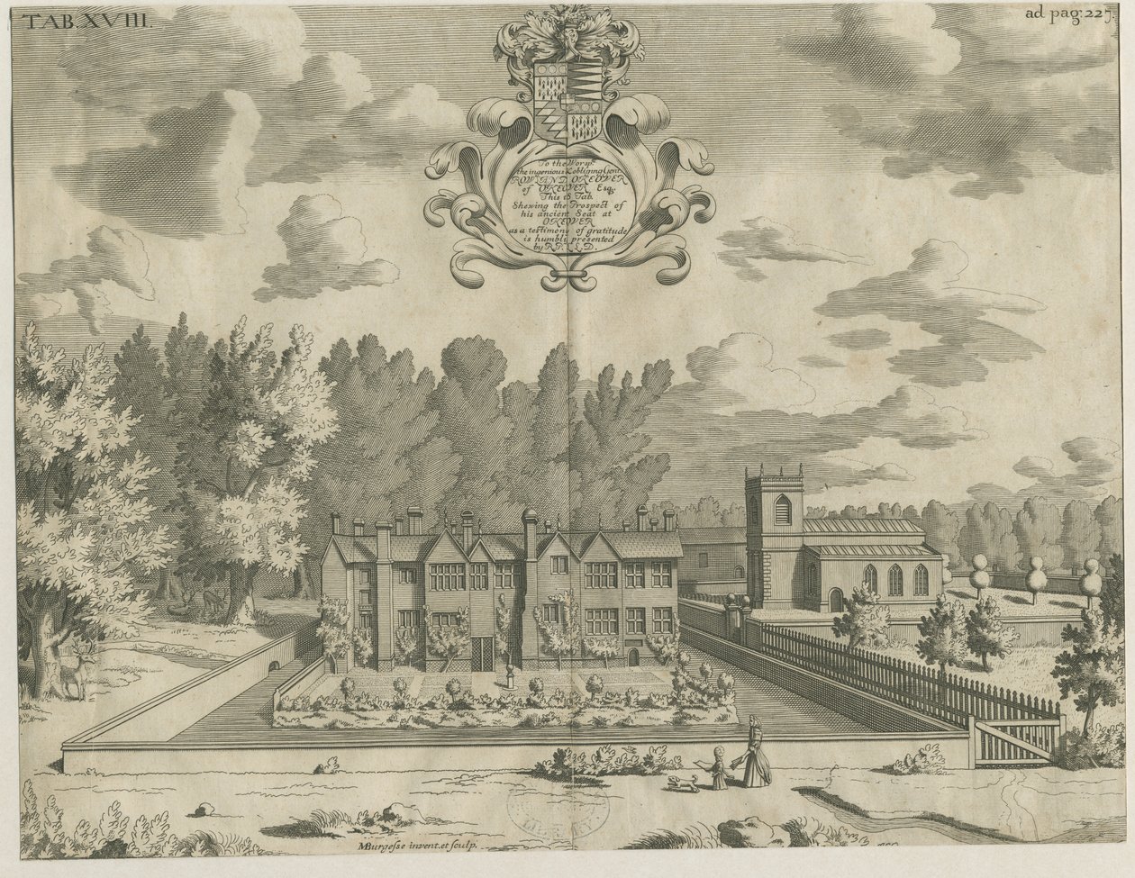 Okeover Hall: metszet, nd [1653 - 1686] alkotó: Michael Burghers