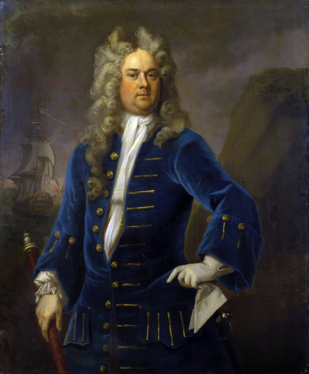 Robert Harland kapitány (1680-1751 körül) portréja, kezében távcsővel (távcső). Olaj, vászon, 1707-1711 körül, készítette Michael Dahl (1659-1743). alkotó: Michael Dahl