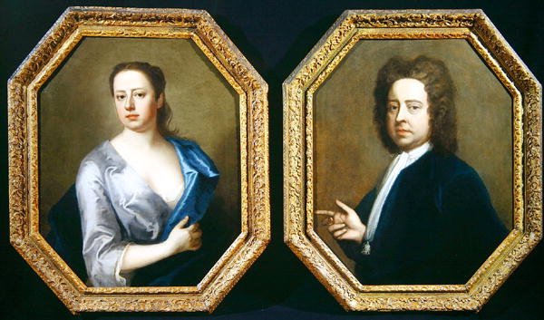 A művész Hugh Howard (1675-1737) és felesége, Thomasine Langston Howard alkotó: Michael Dahl