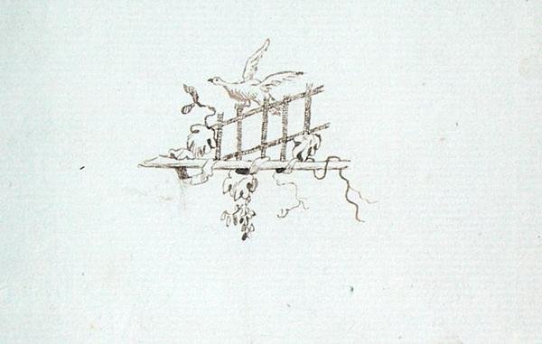 Rajz Michael Faraday vendégkönyvéből (toll és tinta papíron) alkotó: Michael Faraday