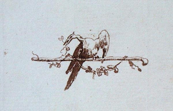Rajz Michael Faraday vendégkönyvéből (toll és tinta papíron) alkotó: Michael Faraday