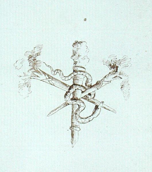 Rajz Michael Faraday albumából (toll és tinta, papír) alkotó: Michael Faraday