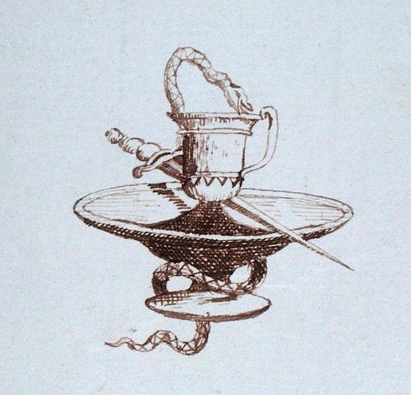 Rajz Michael Faraday albumából (toll és tinta, papír) alkotó: Michael Faraday