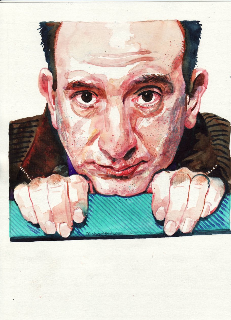 Armando Iannucci (akvarell) alkotó: Michael Frith
